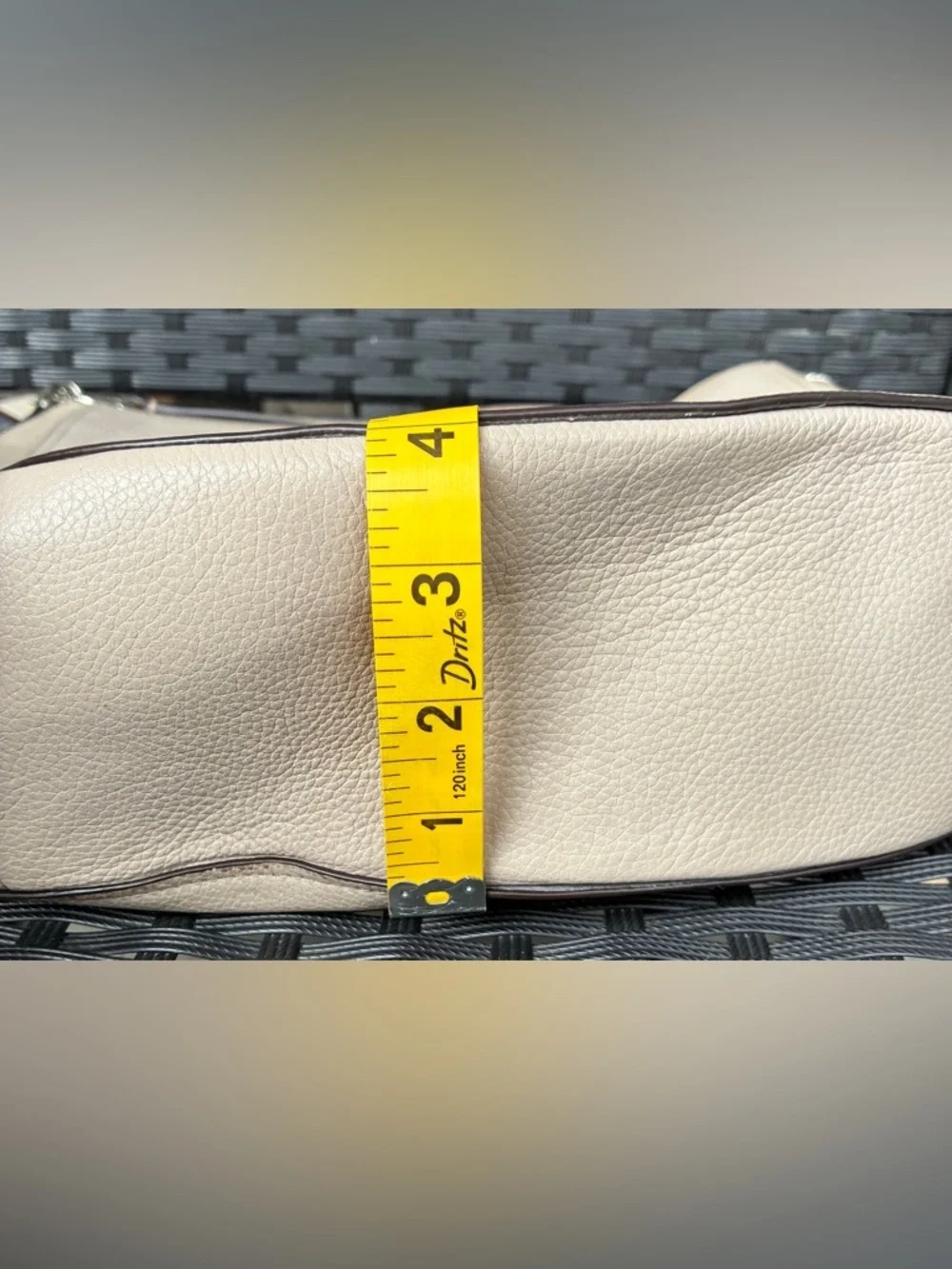 Coach Pebbled Leather Shoulder Bag in gray